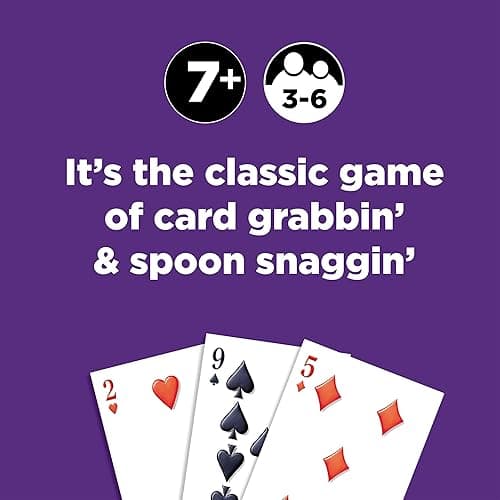 Spoons in a Case, Card Games for Kids - Spoons Game, Deck of Cards, Fun Family Games for Kids and Adults, Playing Cards, Game Night, Travel Games, 3-6 Multi-Player Card Game, Games for Adults, Ages 7+ - Spoons in Case thumbnail 4