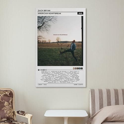 American Heartbreak Poster Zach Album Bryan Music Poster Album Cover Canvas Art Poster 08x12inch(20x30cm) thumbnail 7