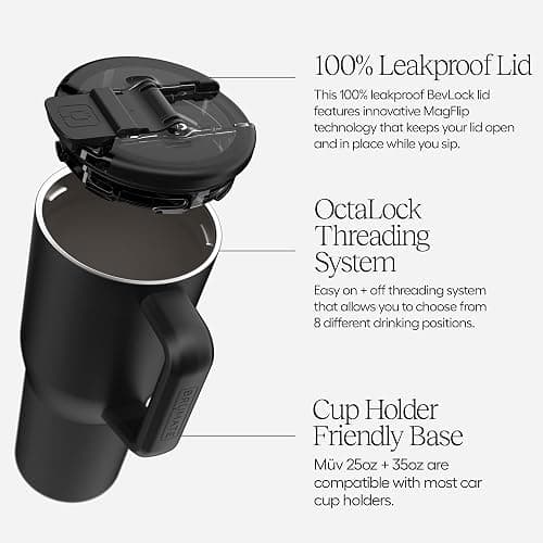 BrüMate Müv - 25oz 100% Leak Proof Insulated Coffee Mug with Handle & Lid - Stainless Steel Coffee Travel Mug - Double Walled Coffee Cup (Sage) thumbnail 4