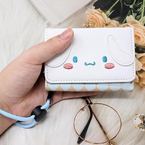 Honbay Fashion Cute Cartoon Wallet, Small Wallet, Women Ladies Short Wallet, PU Leather Tri-fold Wallet, Money Bag, Coin Cash Cards Pouch Purse, Kiss Lock Change Purse Clutch Purse thumbnail 2