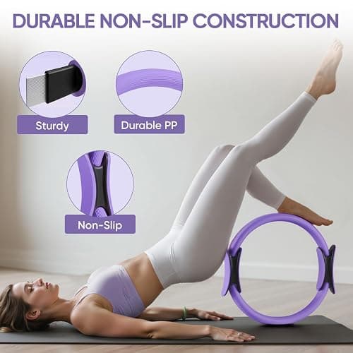 ElaraFit Home Pilates Kit for Women Pilates Equipment Ring and Ball Set Magic Circle Hoop with 5 Resistance Bands Compact Toning Fitness Essentials Starter Set Accessories thumbnail 2