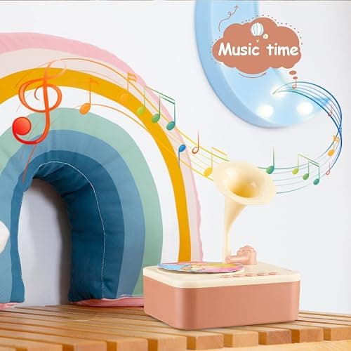 Toddler Gramophone Musical Toys - Player Audio Books for Kids, 99 Cards Stories Songs Phonograph Record, for Boys and Girls (Cozy Brown) thumbnail 4