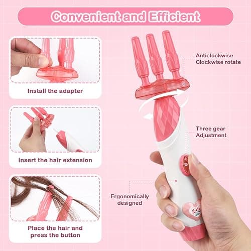 DIY Hair Salon Toys for Girls, Automatic Hair Braiding Machine & Rope Braider with Accessories, Kids Hair Styling Tool for Girls 3 4 5-12 Years Old thumbnail 3