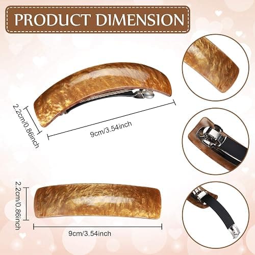 WILLBOND 6 Pcs Hair Barrettes for Women Large Barrettes Hair French Clips Pin Retro Clasp for Mom Gifts Women Accessories, 6 Colors(Multicolor,Classic) thumbnail 2
