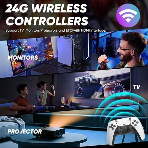 2026 Upgraded M15 Retro Game Stick, 4K HDMI Video Games Console with 40,000+ Built-in Classic Games, 14 Emulators, Plug & Play TV Game Stick with Dual 2.4G Wireless Controllers (128, GB) thumbnail 3