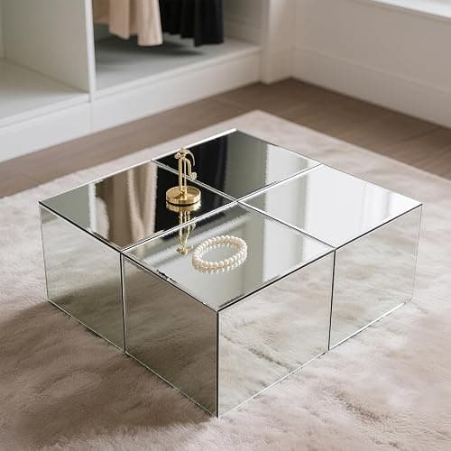 4 PCS 12" x 12" Full Length Mirror Tiles Acrylic Plastic Wall Mounted Mirrors Home Gym Body Over The Door Bathroom Floor Workout Dorm Stick On Wall Mirror Decor Adhesive Unbreakable Square thumbnail 3
