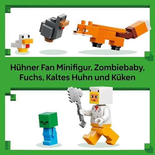 LEGO Minecraft Hühnerfarm - Spielzeug zum Bauen mit Hühner Fan Minifigur, Baby Zombie und Fuchs Figuren - Set mit Minecraft Figur - Ostergeschenke für Jungen und Mädchen ab 7 Jahren - 21585 thumbnail 7