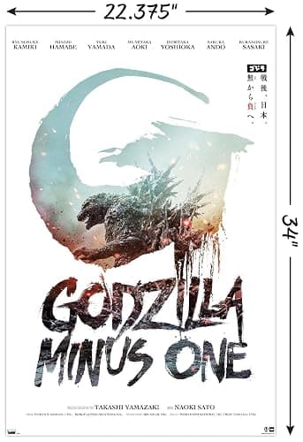 Trends International Godzilla: Minus One - US Teaser One Sheet Wall Poster, 22.37" x 34.00", Poster & Mount Bundle thumbnail 3