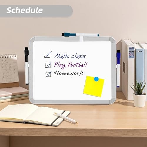VUSIGN Small Dry Erase Whiteboard, 8.5 x 11 Inches White Board for Students, Fridge, Locker, Mini Dry Erase Board, 2 Pack thumbnail 5