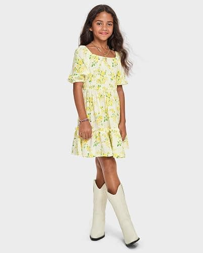 The Children's Place Girls' Short Sleeve Smocked Summer Dresses thumbnail 3