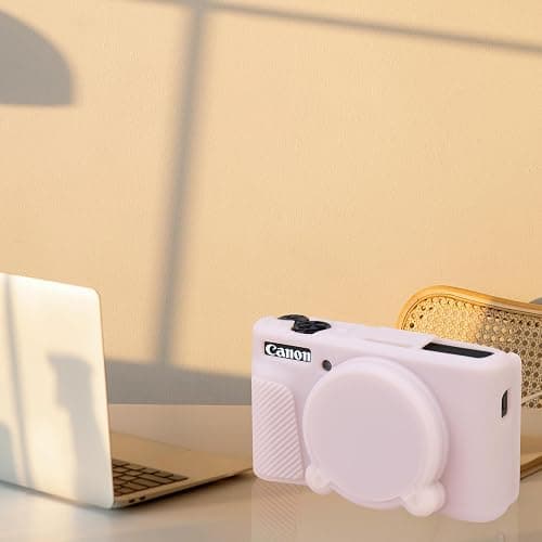 BOVKE Silicone Camera Case for Canon PowerShot SX740/ SX730 Digital Camera, SX740 Camera Soft Case Cover Rubber Camera Sleeve with Removable Lens Cover, Jelly Pink thumbnail 7