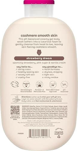 eos Cashmere Body Wash – Strawberry Dreams, Moisturizing Body Wash, Creamy Gel Formula, with Shea Butter, Glycerin, Vitamin E, pH Balanced, Sensitive Skin, Vegan, 16 fl oz thumbnail 9
