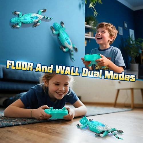 Wall Climbing Gecko, Rechargeable Rc Robot Toys with LED Eyes, Wall Crawler Robot Geckos, Fun Kids Toys, Cool Birthday Gifts for Boys Girls Teens Ages 3 4 5 6 7 8 + thumbnail 2