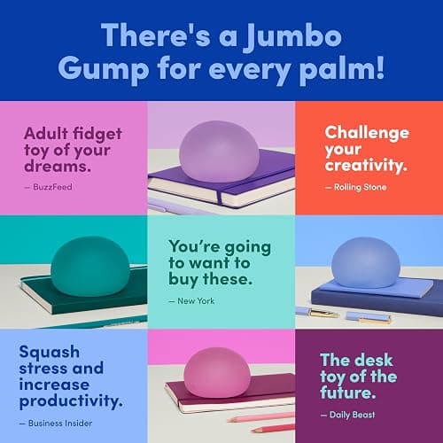 Speks Jumbo Gump Stress Balls | Ultra Soft Squishy Fidget Toy for Adults & Teens | Stress Relief & Desk Toy | Dew thumbnail 7