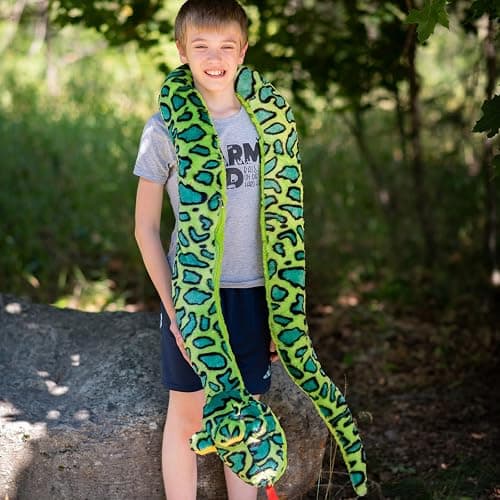 MaoGoLan 98 Inch Giant Snake Stuffed Animal Long Snake Plush, Green Boa Constrictor Plush Toy for Kids, Teens, Cuddly Body Pillow for Adults - Easter Gifts, Halloween Prank Props thumbnail 2