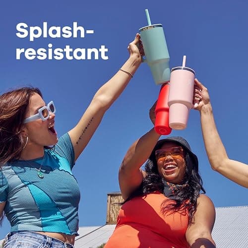 Hydro Flask Travel Tumbler with Handle, Lid and Straw - Insulated Stainless Steel in 40 Oz Trillium thumbnail 5
