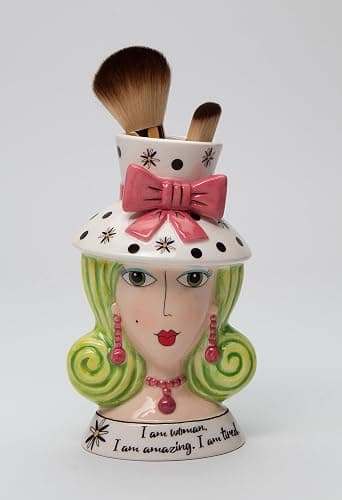 Cosmos Gifts 62610 "I' am Woman. I' am Amazing. I' am Tired Lady Makeup Brush Holder/Vase thumbnail 2