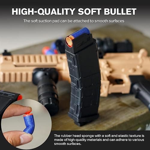 2 Pack Manual Toy Blaster Soft Foam Bullets, Manual Blaster Shooting Game, 18+ (Manual 2 Pack) thumbnail 5