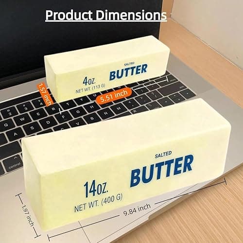 Giant Butter Squishy – Jumbo Squishy Butter Stick, Large & Mini Squeezy Butter Toy, 14oz Stress Relief Slow Rising Fun, Extra Large (14 Oz) thumbnail 9