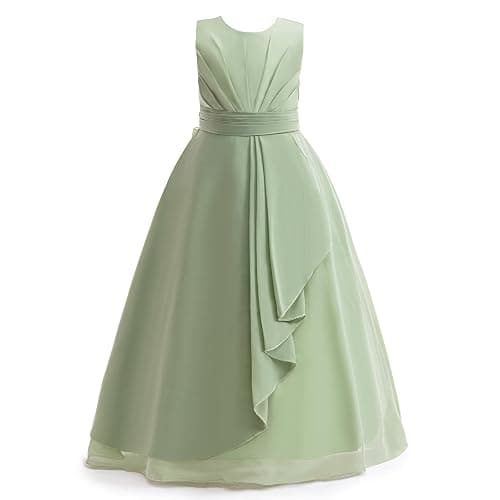 GetWish Junior Bridesmaid Dresses Flower Girl Formal Wedding Guest Pageant Fancy Long Maxi Dress Elegant Party Gown - Image 1