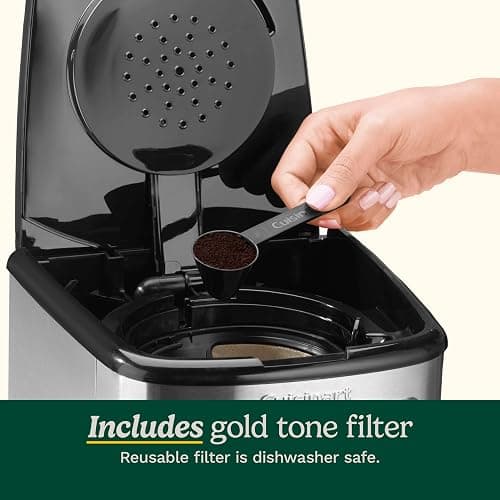 Cuisinart 14-Cup Coffee Maker, Programmable PerfecTemp Glass Carafe Coffee Machine with 1-4 Cup Setting, Brew Strength Control and Brew Pause, Stainless Steel, DCC-3200NAS thumbnail 6