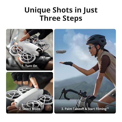 DJI Neo Three-Battery Combo, Mini Drone with 4K UHD Camera for Adults, 135g Self Flying Drone that Follows You, Palm Takeoff, Subject Tracking, QuickShots, Stabilized Video (Controller-Free) thumbnail 2