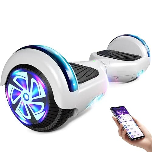 Scooter with Bluetooth Corlorful LED Lights, 6.5" Wheels, Dual 300W Motor Scooter for Kids Girls Boys Adults, All Ages - Image 1