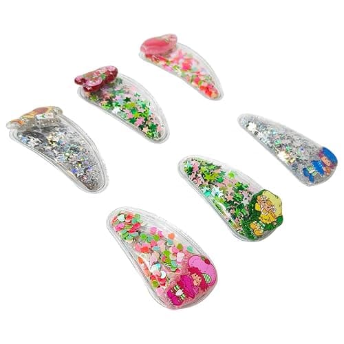 LUV HER Strawberry Shortcake Hair Accessories for Girls – 6pc Cute Confetti Hair Clips with Character Charms, Ages 3+ thumbnail 7