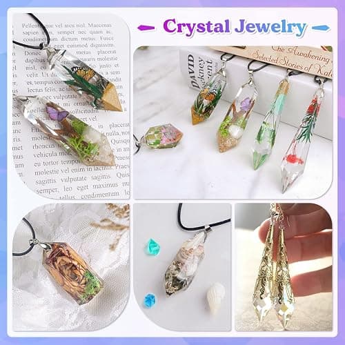 LET'S RESIN Resin Molds 18Pcs Pendulum Crystal Silicone Molds,Multi-Facet UV Resin Jewelry Molds for Quartz Crystals Pendants, Necklace thumbnail 5