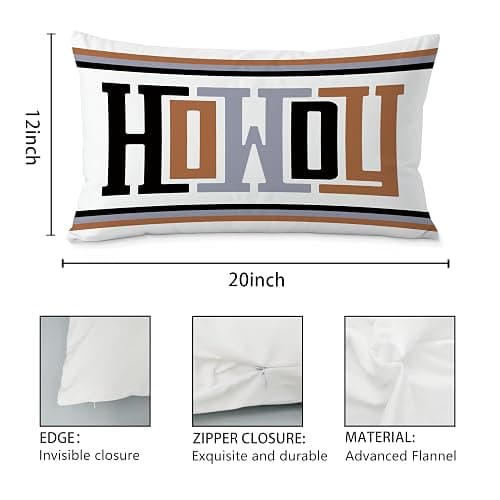 Fuasei Western Aztec Pillow Covers 12x20, Modern Western Aztec Home Decor, Black White Brown Rustic Southwest Farmhouse Decorative Throw Pillow Covers for Sofa Bed Bedroom Living Room Home Decor thumbnail 3