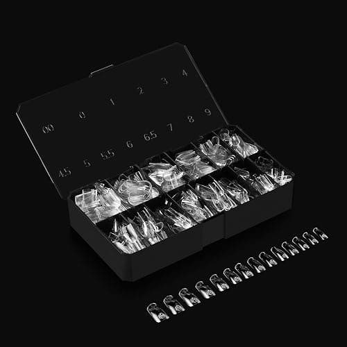 Aprés Gel-X® Square Box of Nail Tips | 280 Gel-X Tips, Soft Tips, 14 Sizes 00-9 | Half-sizes Included (Sculpted Square Short, 280 Count) thumbnail 3