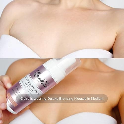 Loving Tan Deluxe Self Tanning Bronzing Mousse, Medium - Streak Free, Professional Quality Sunless Tanning - Up to 5 Self Tanner Applications per Bottle, Cruelty Free, Naturally Derived DHA - 4 FL Oz thumbnail 7