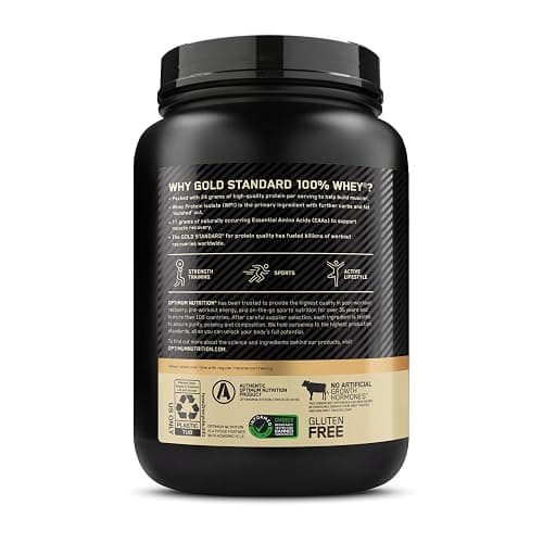 Optimum Nutrition Gold Standard 100% Whey Naturally Flavored Protein Powder, Vanilla, 1.9 Pound (Packaging May Vary) thumbnail 11