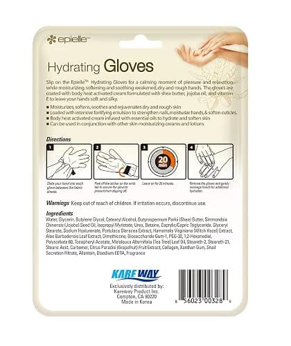 Epielle Hydrating Hand Masks 6 Pairs, Deep Moisturizing Gloves for Dry, Cracked Hands, Relieve and Soften with Shea Butter & Jojoba Oil, Korean Skin Care, Spa Set, Self Care Gifts for Women thumbnail 7