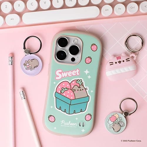 iFace Case for iPhone 15 Pro Max (6.7”) Pusheen First Class Case - Cute Shockproof Dual Layer [Hard Shell + Bumper] Protective Phone Case - Strawberries thumbnail 6