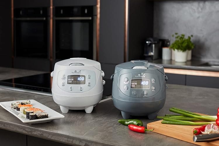 Yum Asia Panda Mini cuiseur à riz avec bol en céramique Ninja et logique floue avancée (3,5 tasses, 0,63 litre) 4 fonctions de cuisson du riz, 4 fonctions multicuiseur, 220-240V (Arctic White) thumbnail 7