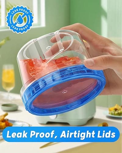 BiuLeon 6 Pack-17oz Freezer Storage Containers, Plastic Food Storage Containers with Twist Top Lids, BPA Free and Reusable Soup Containers with Lid, Microwave and Dishwasher Safe thumbnail 5