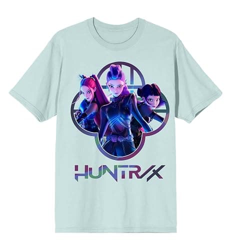 Kpop Demon Hunters Huntrix Capture Color Adult Crew Neck Short Sleeve T-Shirt - Image 1