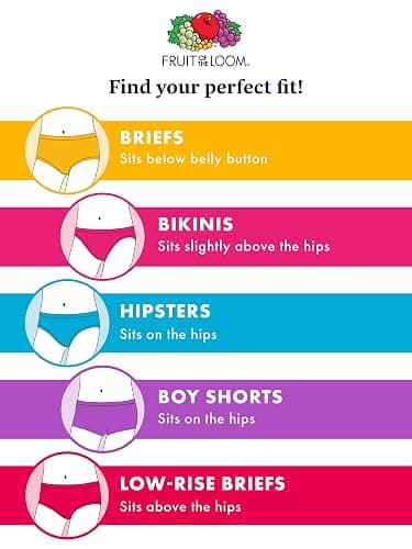 Fruit of the Loom Girls' Cotton Brief Underwear Multipacks thumbnail 3