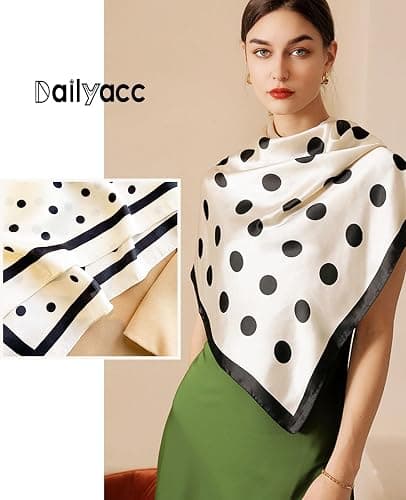 Dailyacc Hair Bandanas Scarf For Women Lightweight Fashion Neck Silk Satin Head Scarves For Sleeping Handbags Scarf thumbnail 5