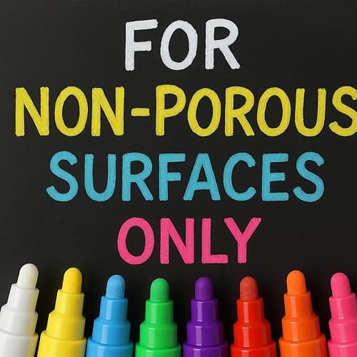 Chalk Pens for Blackboards Glass and Windows - 8 Coloured Chalk Markers | Reversible 6mm Bullet & Chisel Tips, Wipe-Clean Liquid Ink, Neon Shades, for Tuff Trays, Menus & Pavement Signs thumbnail 5