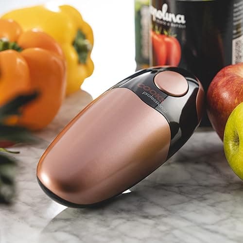 Cooks Professional Electric Can Opener | Automatic Cordless Tin Opener for Arthritic & Arthritis Hands | Hands Free Operation Can Openers | One Touch Design (Copper & Black) thumbnail 5