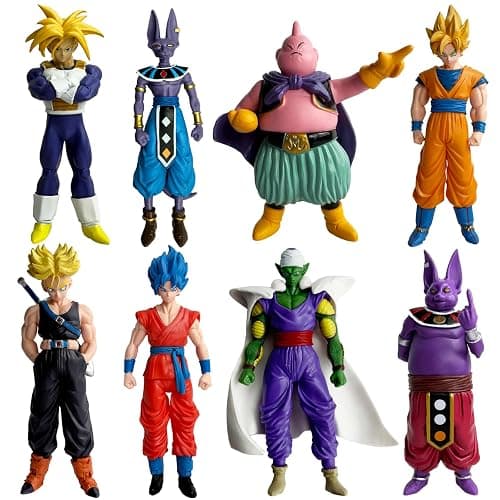 Anime Super Hero Action Figures Set, Collectible Warrior Figurines, 7.8Inch Energy Style Character Models for Display, Party Favors & Gift Collection (8PCS) - Image 1