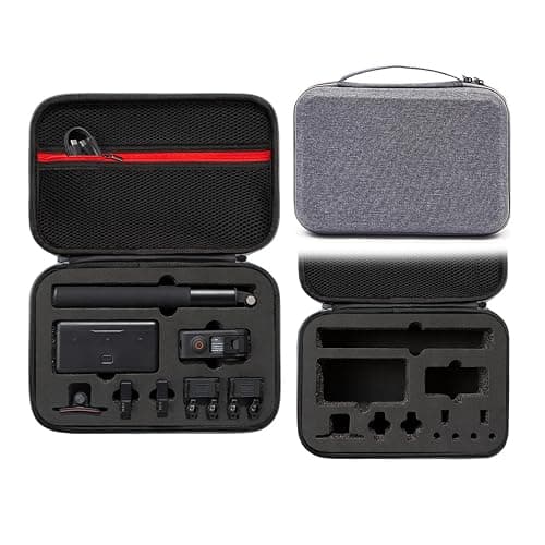 XBERSTAR Étui de transport pour DJI Osmo Action 5 Pro Étui rigide Sac de rangement de voyage pour DJI Osmo Action 5 Pro Accessoires, gris, Étui de transport Action 5 Pro - Image 1