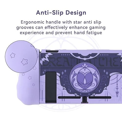 GeekShare Protective Case for Regular Switch Model, Hard PC & Soft Silicone Cover Case for Switch and Joy Con Controller - Star Wings Series Dark Version(for Switch 2017) thumbnail 5