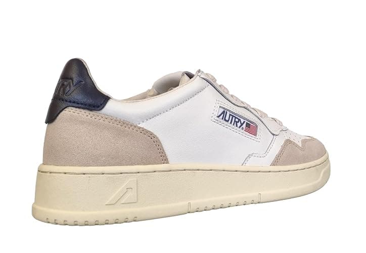 AUTRY Scarpe Sneakers Unisex in Pelle e camoscio LS21 Bianco Nero Beige thumbnail 3