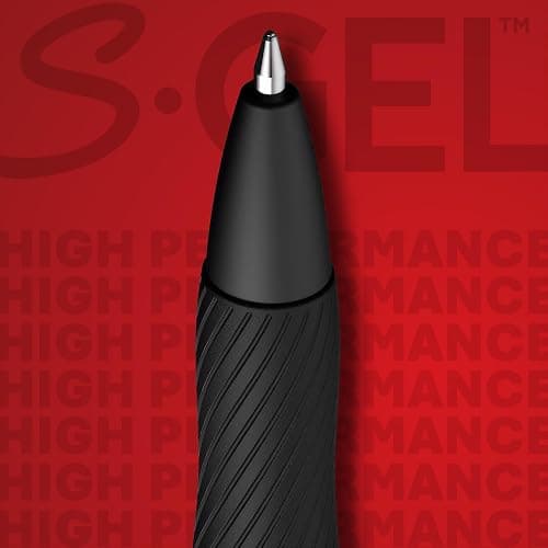 Sharpie S-Gel Gel Pens, Black Barrel, Medium Point (0.7mm), Black Gel Ink Pens, 12 Count - Home, Office, School, Journaling, Writing, Note-Taking, Teacher Supplies thumbnail 5