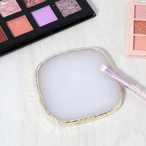 Nail Art Palette, Maniküre Gemalt Palette, Nail Art Make Up Paletten, Nagellack Palette aus Kunstharz, Palette zum Mischen von Nagellackfarben, DIY Displaytafel Kosmetik Mischwerkzeuge(Weiß) thumbnail 5
