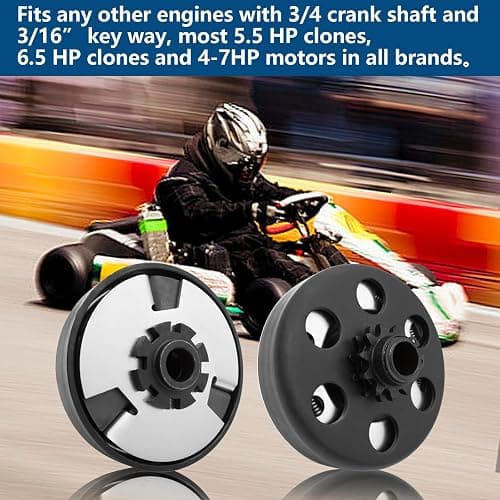 Centrifugal Clutch 3/4" Bore 12 Tooth for #35 Chain, Perfect for Predator 212, Honda GC GX Engines and Most 2-6.5HP Small Engines. Fit for MiniBike, Go Kart, Lawnmower, Included Bolt and Washer Kit. thumbnail 8