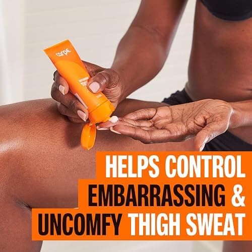 Carpe Sweat Absorbing Thigh - Helps Keep Your Thighs Dry and Chafe Free - Sweat Absorbing Lotion - Helps Control Sticky Thigh Sweat - With Witch Hazel and Vitamin B3 thumbnail 4